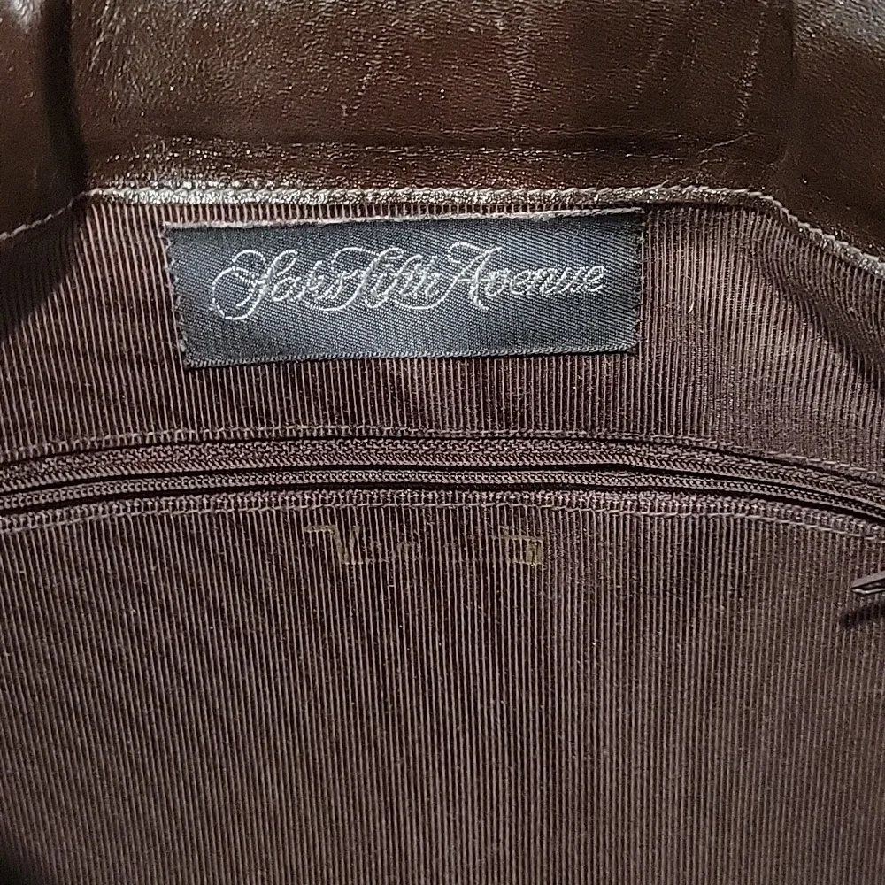 Saks Fifth‎ Avenue Vintage Snakeskin Pattern Clutch Purse 3 shades of brown